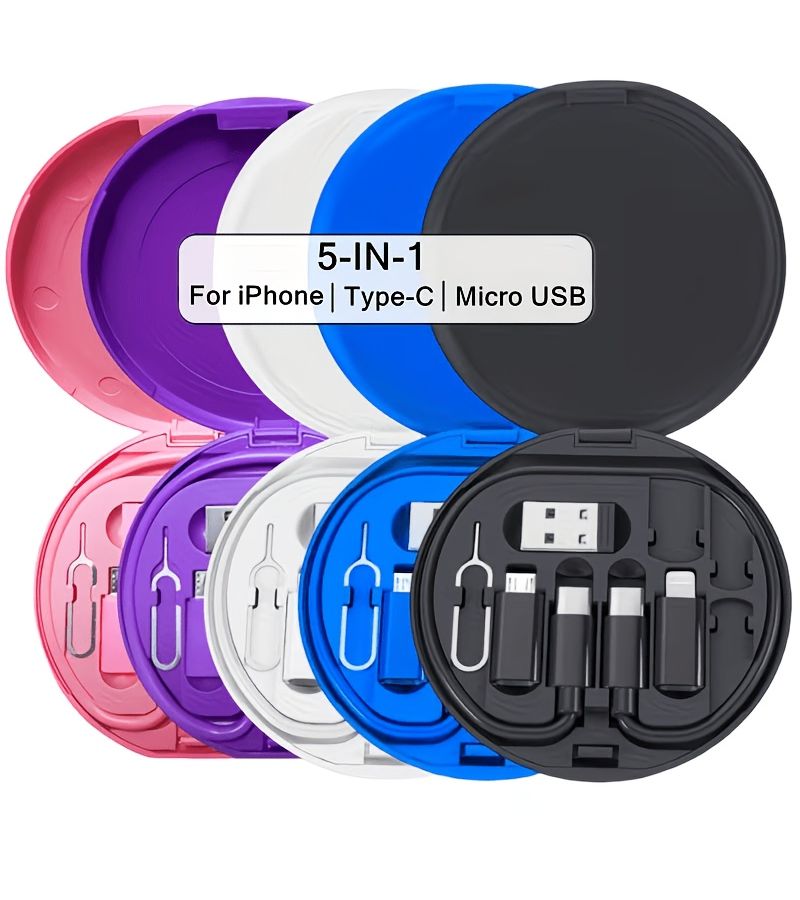 Pastel Pink 9 In 1 Multi Functional Fast Charging Kit 60W - Image 1