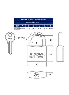 Kale Yellow Padlock 50 mm. 10-250 - pzsku/Z9DEF662EE8DD338858A6Z/45/_/1740601609/ffb6fb83-b6c5-4ce3-b131-023299de080c