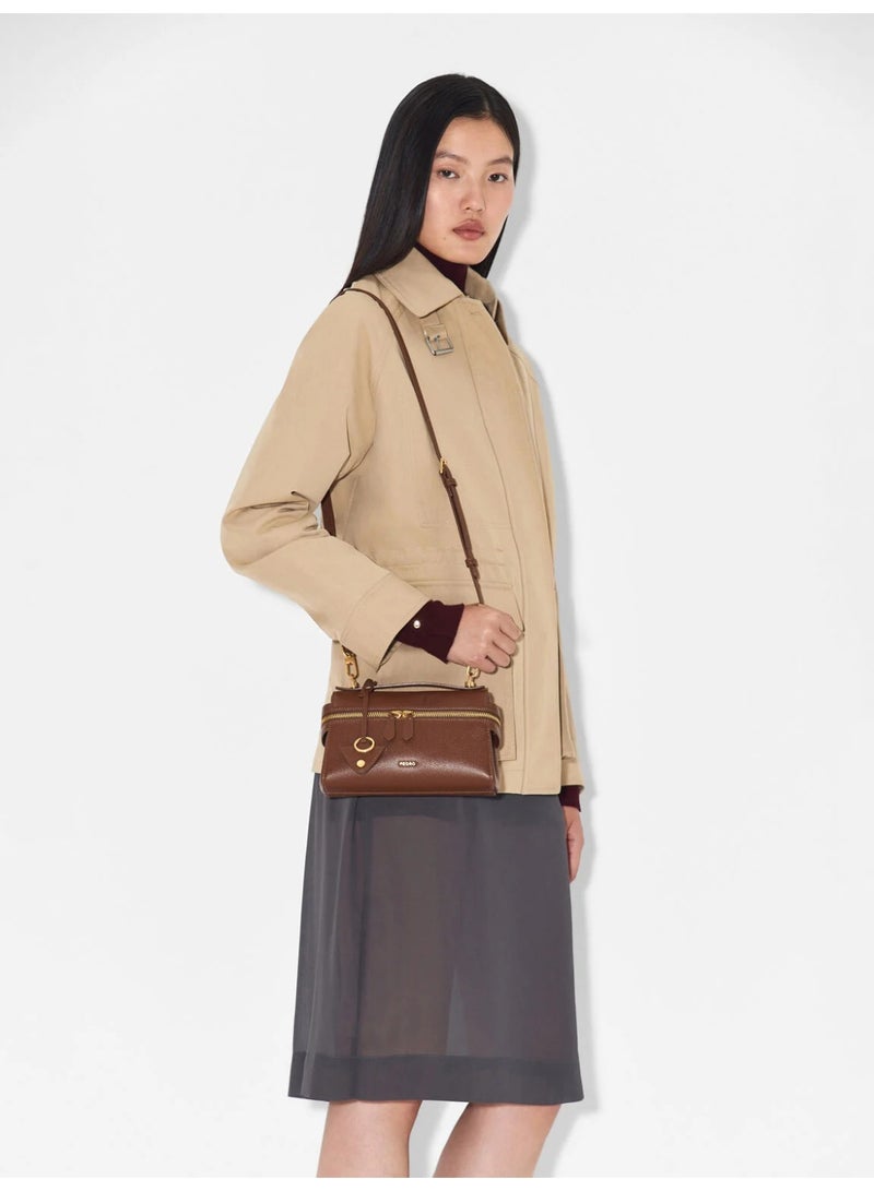 Pedro Alyssa Leather Shoulder Bag, Brown - Image 3