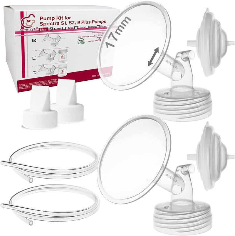 NENESUPPLY قطع غيار مضخة نينيسابلاي متوافقة مع مضخات الثدي سبيكترا 17 مم S1 S2 ليست قطع غيار سبيكترا الأصلية بديل لملحقات فلانج سبيكترا صمامات دك بيل واقي من التدفق العكسي - Image 1