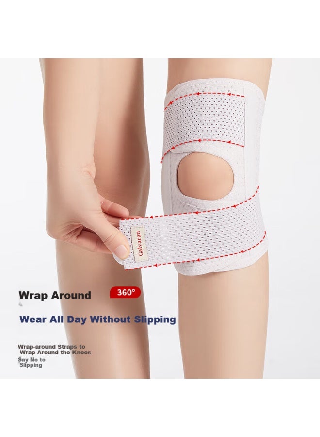 Galvaran Meniscus Injury Knee Brace For Men And Women, Joint Sports Knee Patella Protector Running Support Band [White To M - Image 2