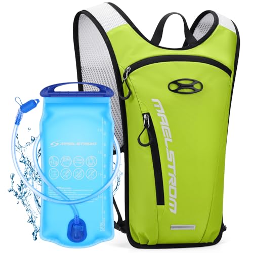 Maelstrom Hydration Backpack Hiking Backpack with 2L Water Bladder Running Hydration Vest for Cycling Hiking Rave for Men Women Light Green - Image 1