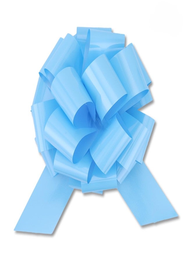 HCHENBOW Large 12" Pull Bow, 2 Pcs Gift Bow for Present, Wrapping, Bikes, Appliances, Christmas, Parties, Decorations on Tables (Light Blue) - Image 1