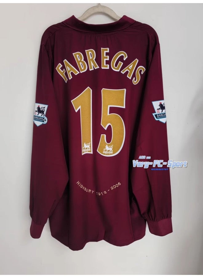 0506 Arsenal Home Long-sleeved Customized No. 15 + League Armband Football Jersey - Image 1