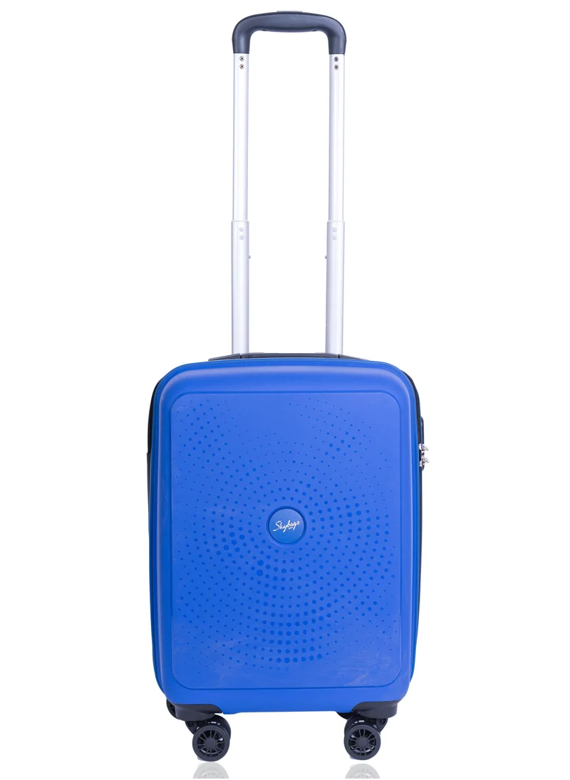 Skybags ZAP Carry-on Luggage Trolley| Hardcase Polypropylene Material| 3-Digit Combination Lock | 360° Degree Wheel Rotation| Cabin-20 Inch- Blue