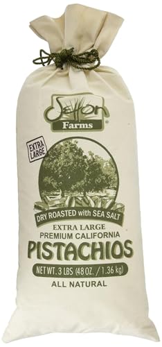 Setton Farms Pistachios, Dry Roasted and Salted Pistachios, Extra Large Premium California Pistachios, In Shell Pistachios, 3lb Burlap Gift Bag, 48 oz, Certified Non-GMO, Gluten Free, Vegan and Kosher - Image 1