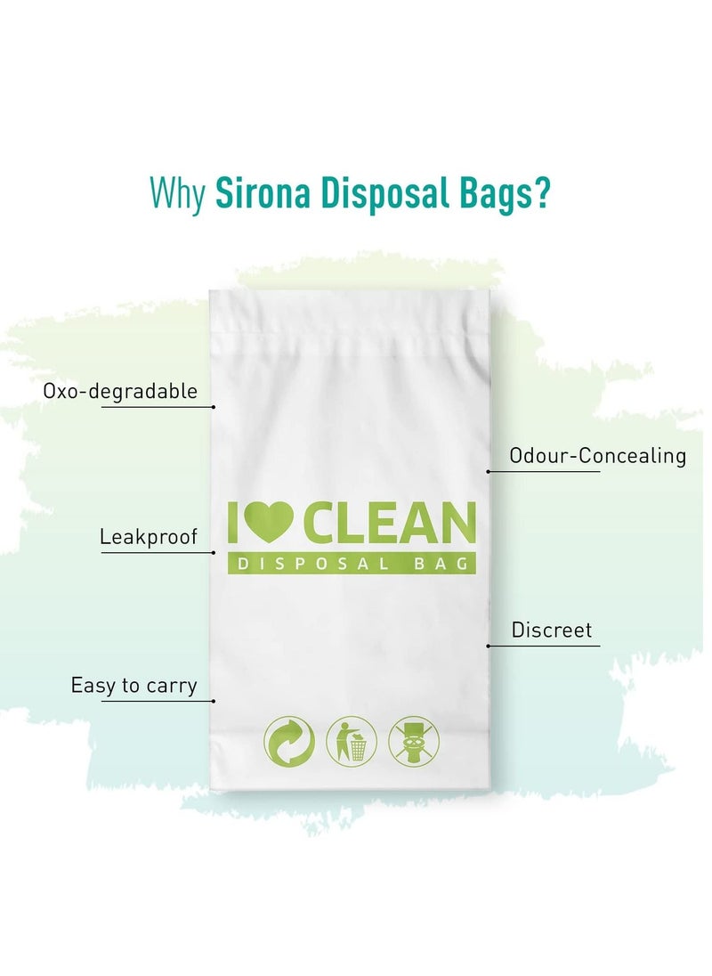 Sirona - Sirona Sanitary Napkin Disposal Bags| Pad Disposal Bags | Discreet Disposal of Tampons, Condoms, Diaper, Sanitary Pads, Panty Liner and Personal Hygiene Waste | Women Privacy Handling Bag (45 Bags) - Image 1