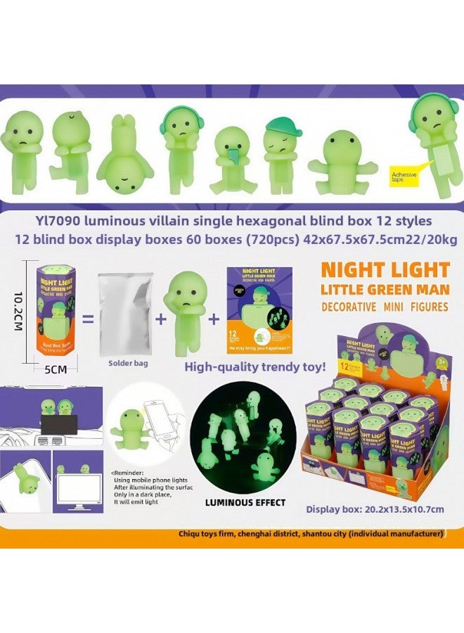 Smiski Luminous Blind Box Corner King Carrying Lie-prone Angel Tide Play Blind Box Cute Car Sticker-Colour:Work Series 5135 - Image 4