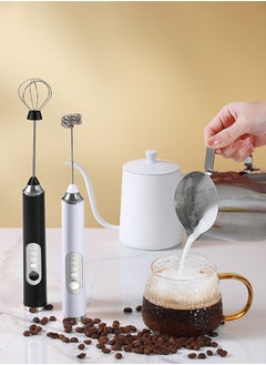 Bukela 1 Piece Milk Frother, Automatic Milk Frother, Rechargeable, Electric Frother, Milk Frother Handheld Frother, Drink Blender with Stainless Steel Beater, 3 Speed ​​Adjustable Frother Blender (Black)  - Image 2