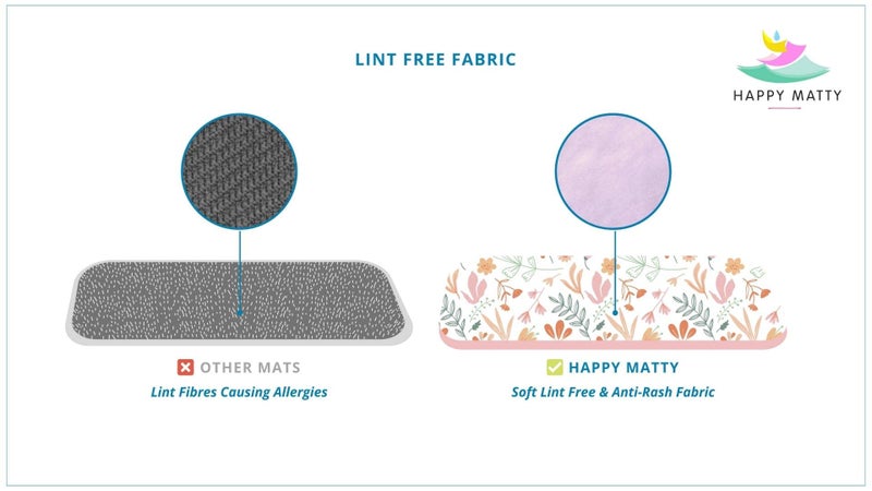 Happy Matty Baby's Extra Absorbent Quick Dry Sheet Playmat Waterproof Reusable Washable Comfortable Mattress Crib Protector Pack of 2 Medium (50X70) Crib Sheet (140X100) - Image 5