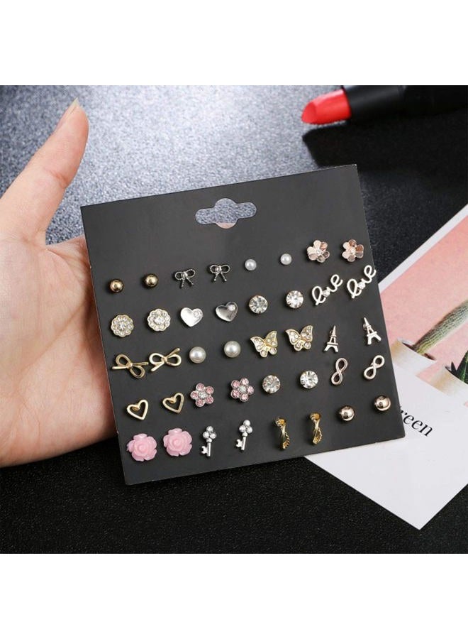 NEWITIN 100 Pairs Colorful Cute Stud Earrings for Girls Hypoallergenic Earrings Stainless Steel Earrings for Girls and Women - Image 2