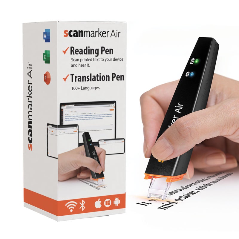 Scanmarker Air Reading Pen & Pen Scanner | Translator Pen for Dyslexia, Students & Professionals - Compatible with Mac, Windows, iOS & Android