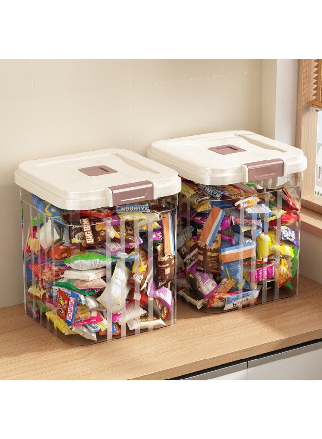 Storage Barrel Snacks Children's Toys Doll Doll Building Blocks Multi-function Large Capacity Storage Box With Wheels Storage Box-Color:Cream Solid Color 【with Pulleys, Easy To Move And Effortless】- - Image 3