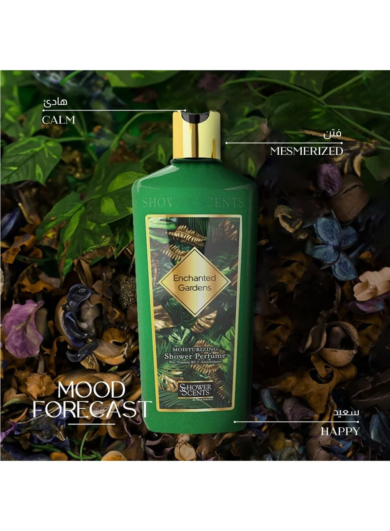 شاور سينتس عطر الاستحمام Enchanted Garden من Shower Scents بحجم 312 مل - جل استحمام بتركيبة لامعة، عطر ناعم يدوم طويلاً مع تركيبة مرطبة وفيتامين E وبروفيتامين B5 ومضادات الأكسدة