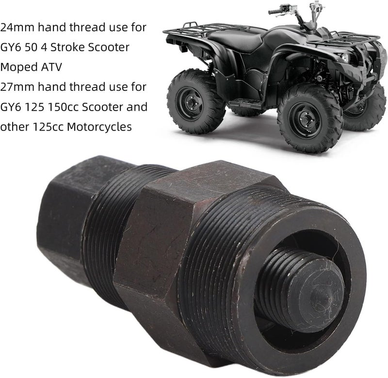 Land transit & shipment compatible SIXRUN Magneto Flywheel Puller Tool, Double Head 24mm 27mm Iron Phosphating, for GY6 50 125 Scooter ATV Dirt Bike, Efficient Removal and Sturdy Design Adjustable build Room to room portable Care processed raw material Cross part assemble fit All territory compatible build Globally popular universal design Popular trusted craftsmanship Gulf standard sizing alternatives Local supply chain stock Smooth joint Stackable design Big & small space compatible Moisture wear upgraded quality Carefully engineered build Seasonal & permanent compatible Ready-to-ship local stock Flexible trendy construction Global sizing options Fine polished finish Precision processed material Repeated use friendly design Classic practical design Ready post purchase fulfill All storage space compatible - Image 5