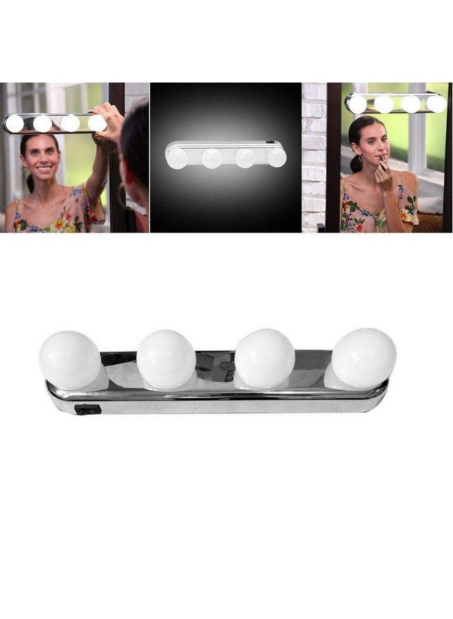 SHREEJIIH 4 LED Bulbs Lighting Studio Makeup Light Mirror Light for Home Tours and Travels (Multicolour) - Image 2