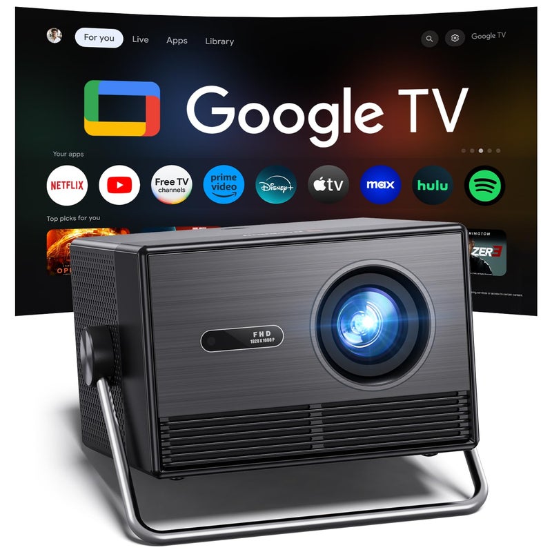 HAPPRUN 2000 ANSI Official Licensed Google TV Outdoor Projector 4K Full HD Smart Projector with Wifi and Bluetooth Auto Focus Dolby SoundBuiltin AppsHAPPRUN Indoor Home Theater for PhoneTV StickPCPS5 - Image 2