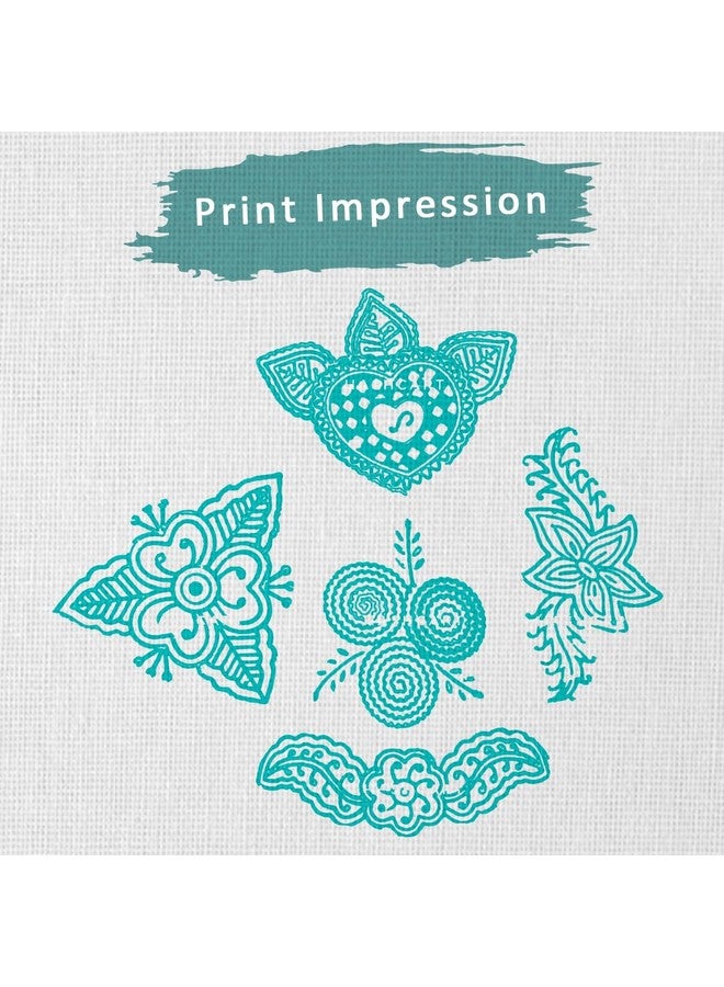 Hashcart | Set Of 5 | Handicraft Floral Stamp Wooden Printing Blocks Art Craft Fabric Print Designs Supplies Hand Carved Art Work, Kids Project - Image 2