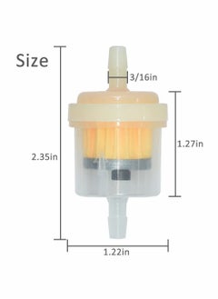 Y&D Universal Gas Inline Fuel Filters with Magnet for Motorcycle ATV Quad Go Karts Accessories 3/16 Inch (Pack of 30)  - Image 3