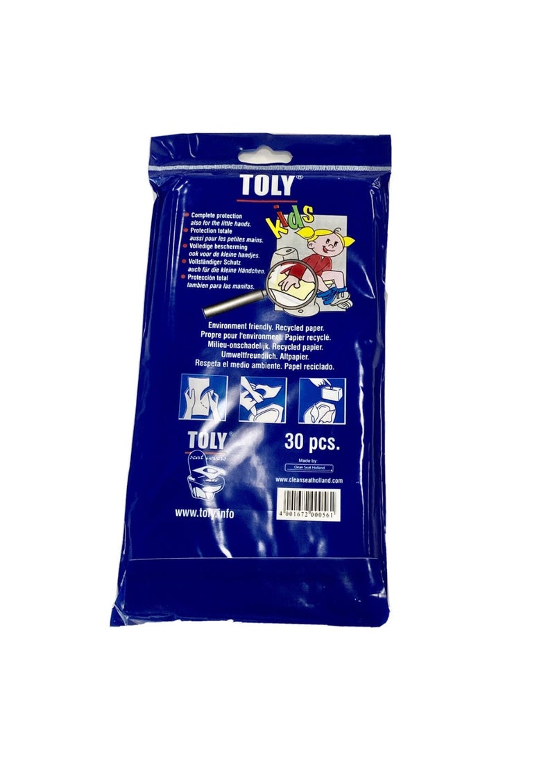 Toly Kids 10 - Disposable Toilet Seat Covers for Kids | Fun Cartoon Stickers, Hygienic & Flushable (10 Sheets, 1 Pack) | Travel-Friendly & Safe - Image 3