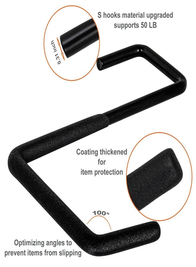 Gueryee Rafter Hangers Hooks 2 Pcs, Upgraded Fence Hangers Hooks, Bike Hooks for Garage Wall, Heavy Duty Garage Ladder Storage Hooks, Large S Hooks for Hanging Plants, Chairs, Cords, Hose and More - Image 3