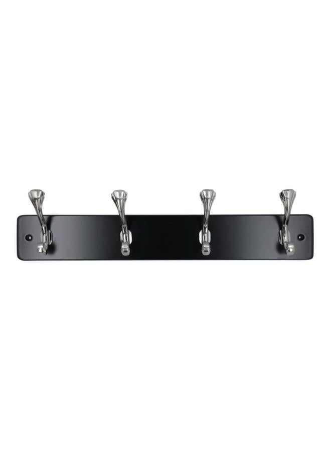 HONEY BEE 4-Hooks Coat Rack Finley Black 173.4H/NICKEL-BLK - Image 2