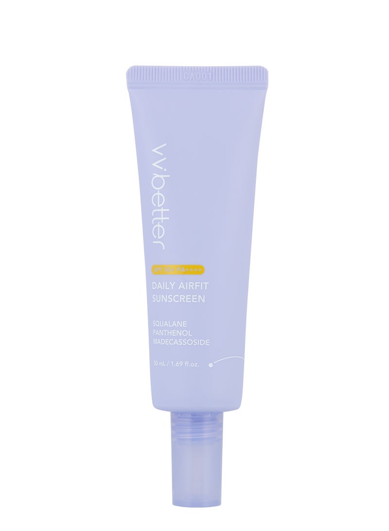 VVBETTER Korean Sunscreen SPF 50+ PA++++ – Lightweight, Non-Greasy, No White Cast, Broad Spectrum UV Protection with Niacinamide & Squalane – VVBETTER (50ml) | Daily Face Sunscreen for All Skin Types  - Image 1