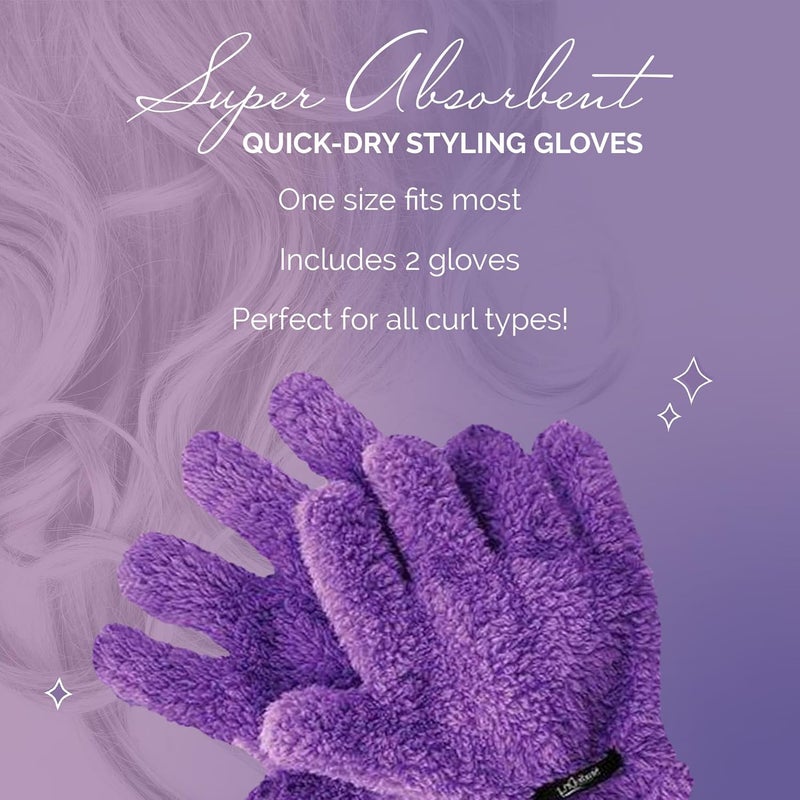 Curl Keeper Quick Dry Styling Gloves - Lightweight & Super Absorbent Microfiber Gloves - Super Soft Quick Drying Mitten for All Hair Types - Frizz Free Towel Gloves - Image 2