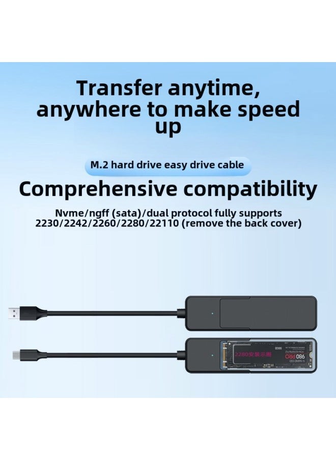 Generic M.2 Hard Drive USB/Type-C To NVMe/NGFF SSD Solid State Mobile Hard Drive Box Adapter-Color:Ngff (sata) Protocol A Port  - Image 3