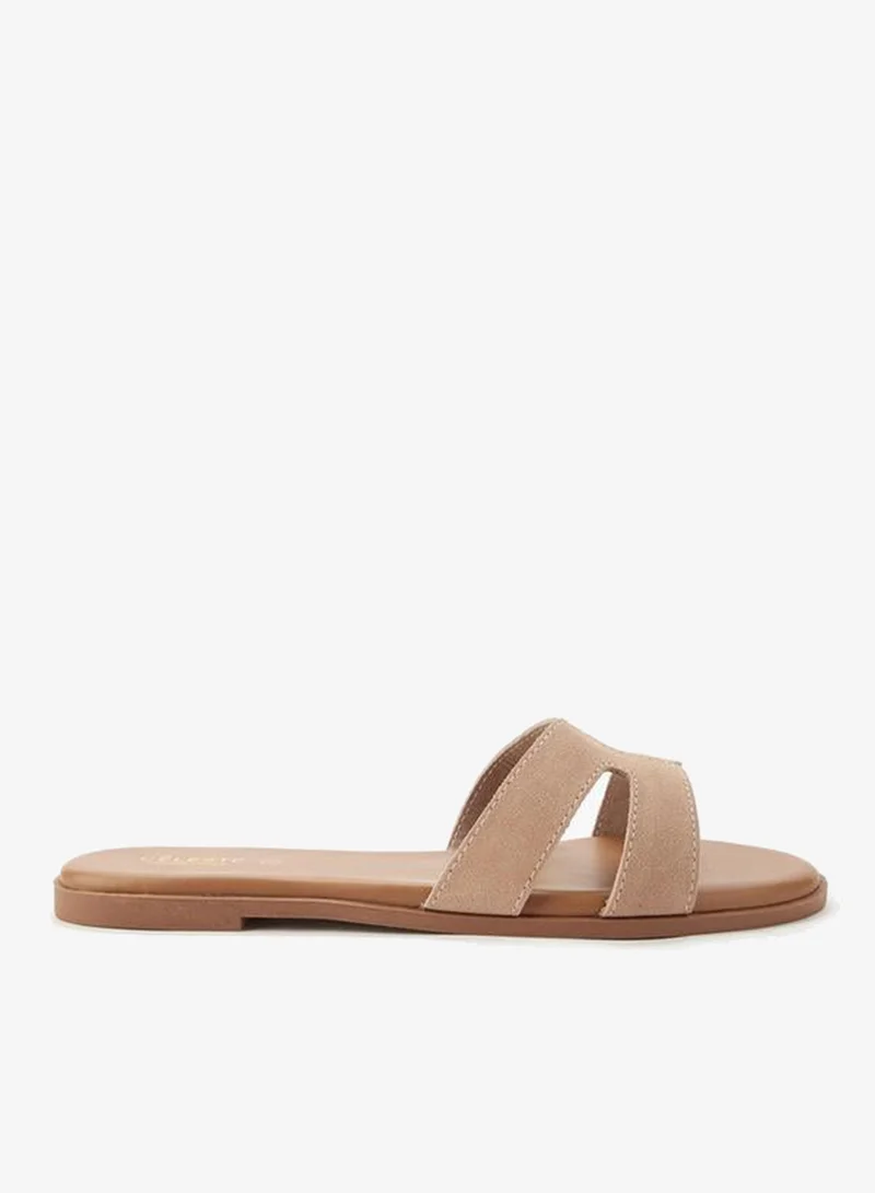 سيليست Women Leather Slip-On Sandals