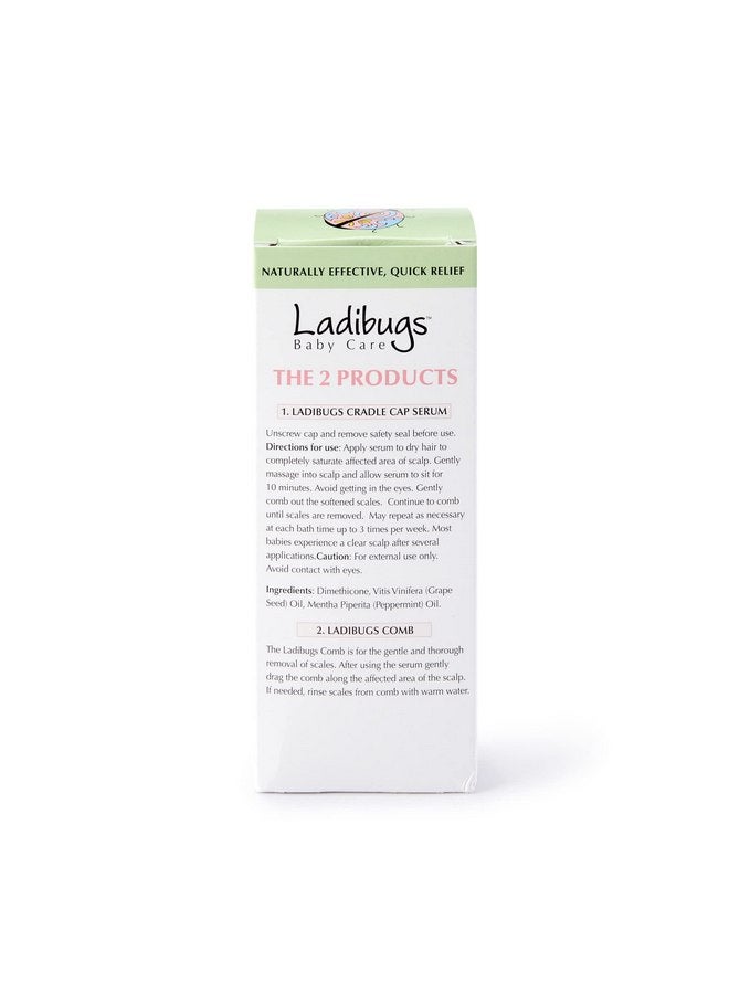 LADIBUGS Ladibugs Cradle Cap Remedy Kit, 3oz | Includes Cradle Cap Serum & Fine-Toothed Comb | Effectively Removes Scales & Flakes | Soothes & Softens Scalp - Image 4