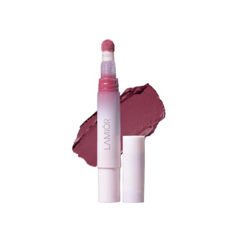 LAMIOR Blurry Fudgy Matte Lip Tint - Long Lasting, Transfer Proof & Hydrating Lip Tint, Enriched with Jojoba Oil, Almond, Mango,Cocoa & Coffee Extracts with Cushion Applicator, (Nut-ella, 12g) - Image 1