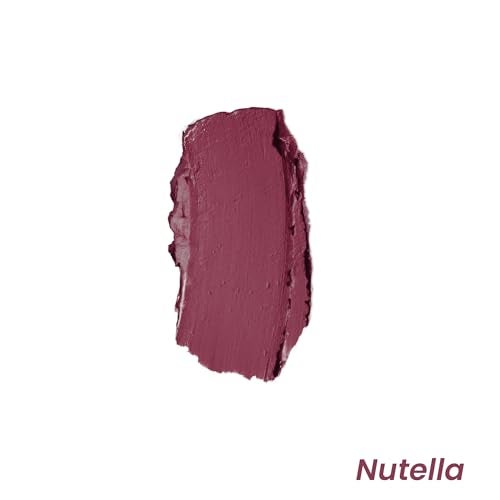 LAMIOR Blurry Fudgy Matte Lip Tint - Long Lasting, Transfer Proof & Hydrating Lip Tint, Enriched with Jojoba Oil, Almond, Mango,Cocoa & Coffee Extracts with Cushion Applicator, (Nut-ella, 12g) - Image 2