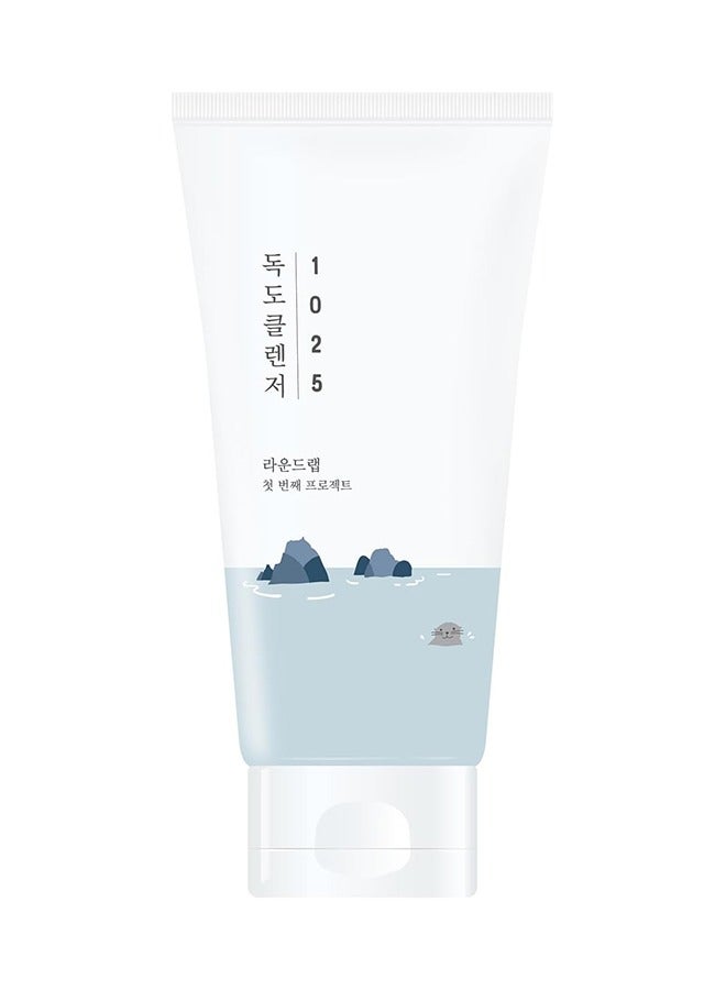 ROUND LAB 1025 DOKDO Foam Facial Cleanser,  Moisturizing Cleansing Lotion, Gentle Bubbly Foam Cleanser with Triple Hyaluronic Acid, Used Moisturize and Cleanse Skin of Impurities (150 ml / 5.07 fl.oz) - Image 1