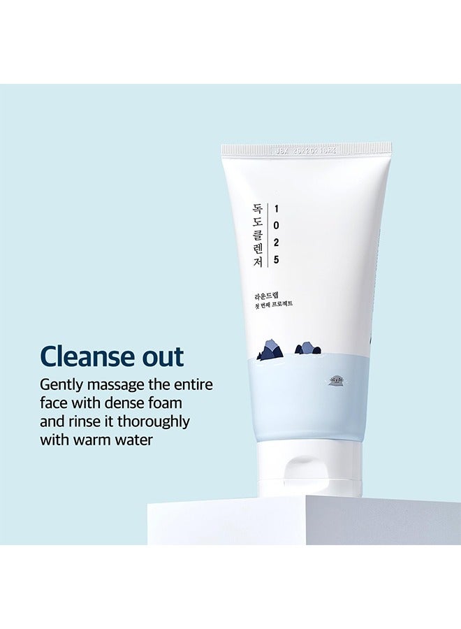 ROUND LAB 1025 DOKDO Foam Facial Cleanser,  Moisturizing Cleansing Lotion, Gentle Bubbly Foam Cleanser with Triple Hyaluronic Acid, Used Moisturize and Cleanse Skin of Impurities (150 ml / 5.07 fl.oz) - Image 5