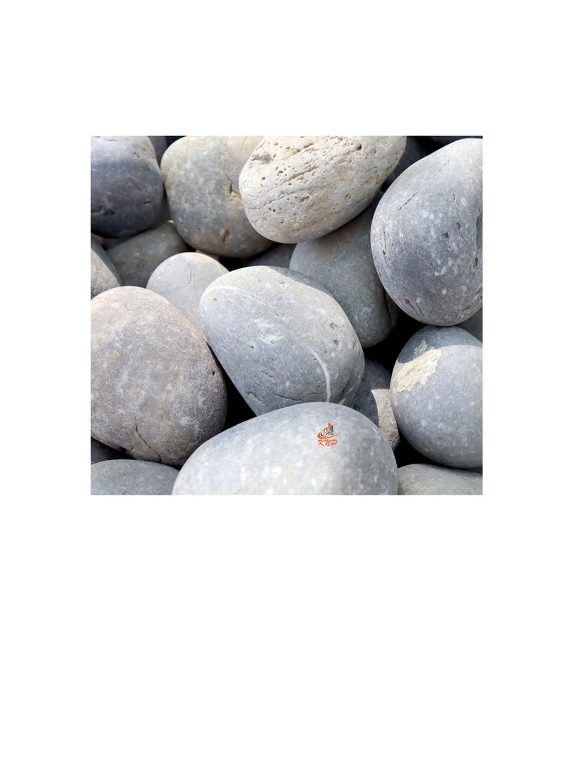 KNP Gray River Pebbles Natural Garden Material 5-8 cm 5 kg - Image 1