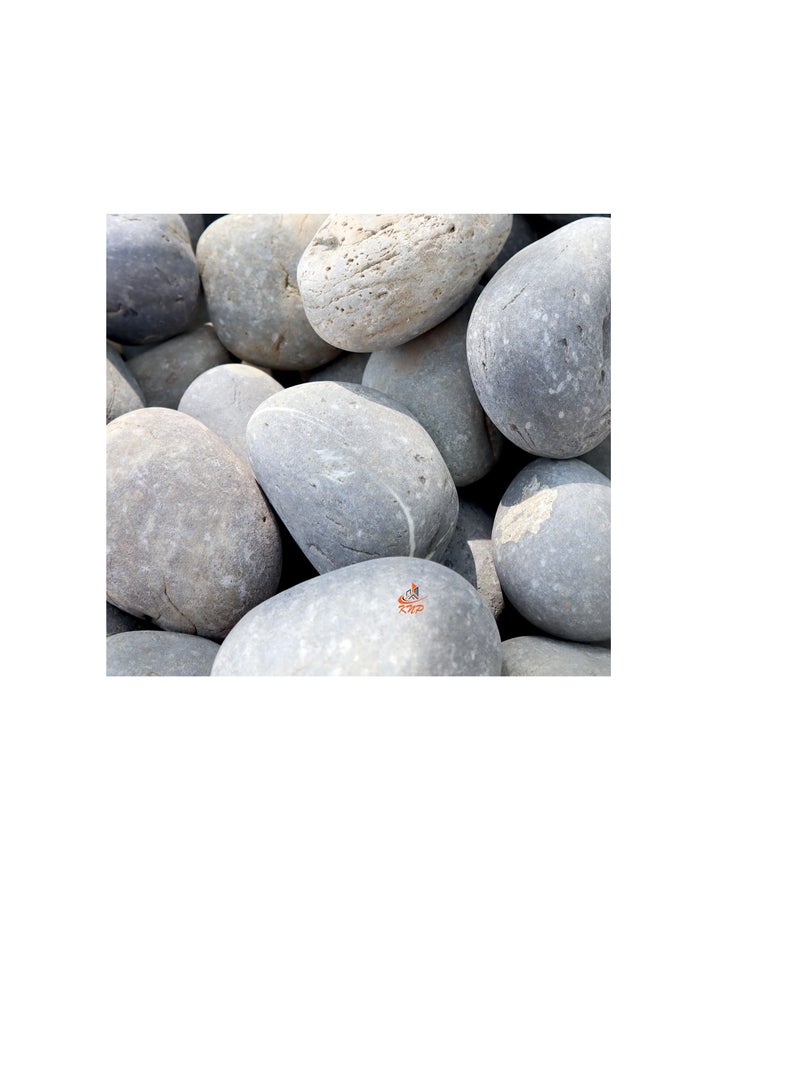 KNP Gray River Pebbles Natural Garden Material 5-8 cm 5 kg - Image 2