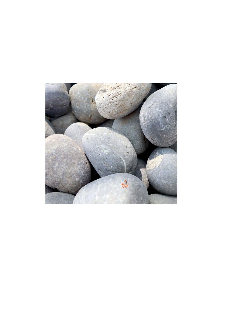KNP Gray River Pebbles Natural Garden Material 5-8 cm 5 kg - Image 3