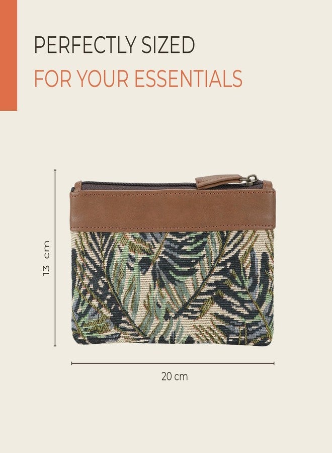 Hamelin Multi-Purpose Pouch | Stylish Vegan Leather Purse for Travel | Pencil, Makeup & Travel Pouch |Small Purse| Travel Organizer | Set of 2 for Women & Girls (Patio)| Ideal Gift for Woman - Image 2