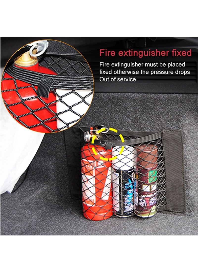LEOKOR Car Rear Mesh Hammock Adhesive Magic Bag with elastic cords for universal storage pocket cage rear seat organizer  - Image 4