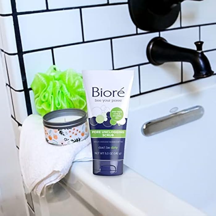 Bioré Pore Unclogging Scrub, Removes Excess Dirt and Oils, Face Scrub, with Salicylic Acid, Oil Free, (HSA/FSA Approved), 5 Ounces - Image 5