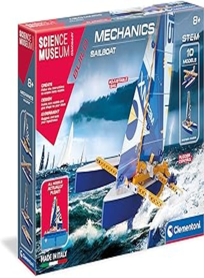 Clementoni 61524 science museum mechanics sailboat kit for children and adults, ages 8 years plus
