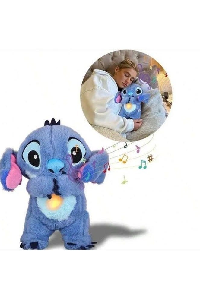 STITCH Stitch Breathing Teddy Bear with Music and Lights - Entertainment and Amusement for Children - Interactive Stuffed Doll - Girls - Boys - Kids - Adults - Birthday Gift - Image 3