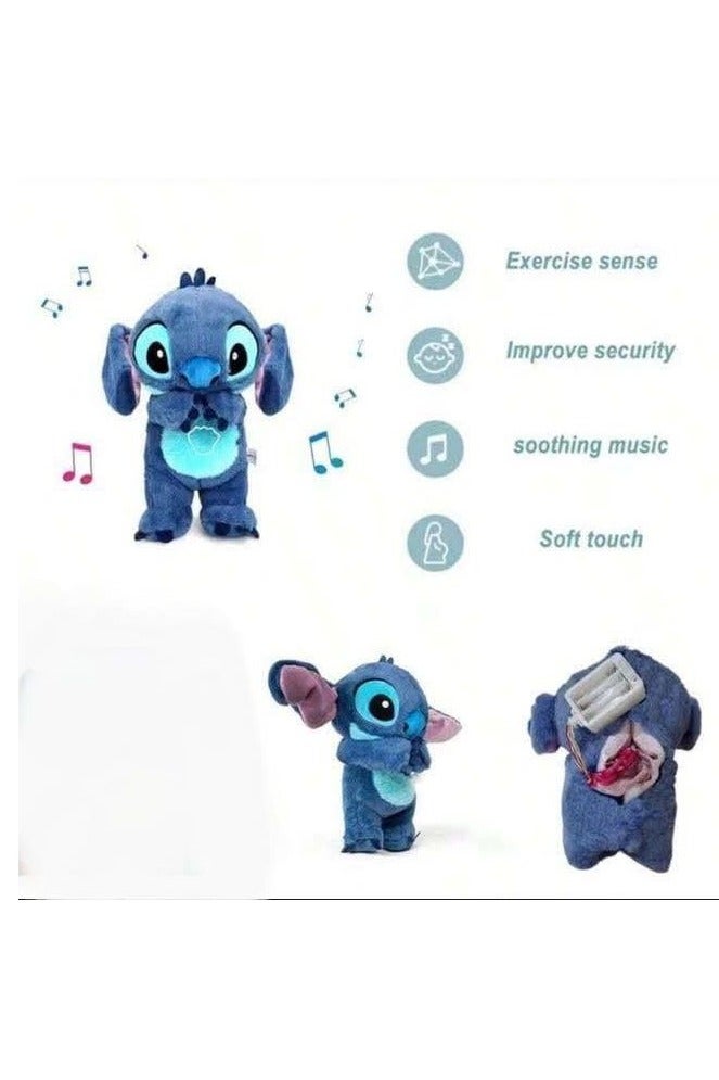 STITCH Stitch Breathing Teddy Bear with Music and Lights - Entertainment and Amusement for Children - Interactive Stuffed Doll - Girls - Boys - Kids - Adults - Birthday Gift - Image 4