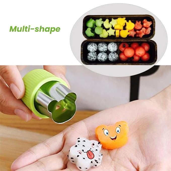 SGABANI 12 Pcs Cookie Cutter Stainless Steel Vegetable Fruit Cutter Shapes Embossing Mold Baking Cooking Food Decoration Bread Sandwich Cutter for Kitchen Pastry Mold Baking Mold - Image 3