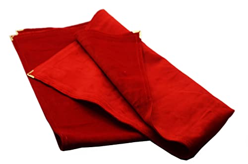 SWISSO JEWELLERY DISPLAY MAT (JEWELLERY ROLL),REUSABLE PLAIN RED COLOR + BRASS CLIPPED FINISHING DUAL-SIDED DISPLAY VELVET MAT DISPLAYING FOR JEWELLERY - Image 1