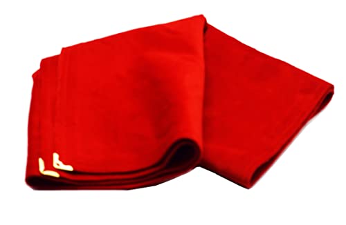 SWISSO JEWELLERY DISPLAY MAT (JEWELLERY ROLL),REUSABLE PLAIN RED COLOR + BRASS CLIPPED FINISHING DUAL-SIDED DISPLAY VELVET MAT DISPLAYING FOR JEWELLERY - Image 2
