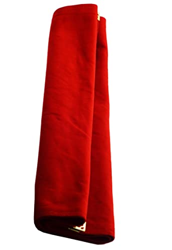 SWISSO JEWELLERY DISPLAY MAT (JEWELLERY ROLL),REUSABLE PLAIN RED COLOR + BRASS CLIPPED FINISHING DUAL-SIDED DISPLAY VELVET MAT DISPLAYING FOR JEWELLERY - Image 4
