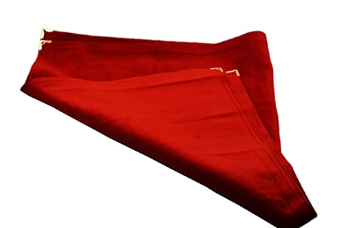 SWISSO JEWELLERY DISPLAY MAT (JEWELLERY ROLL),REUSABLE PLAIN RED COLOR + BRASS CLIPPED FINISHING DUAL-SIDED DISPLAY VELVET MAT DISPLAYING FOR JEWELLERY - Image 3