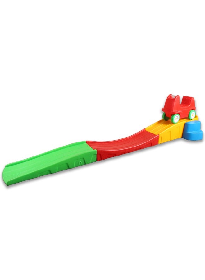 JSAITOYS Kindergarten Pulley Track Toy Children Slide Block Three-Stage Scooter Baby Balance Sliding Car  - Image 1